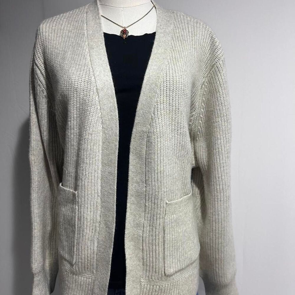 Terra-sky Women's Cream and Grey Cardigan